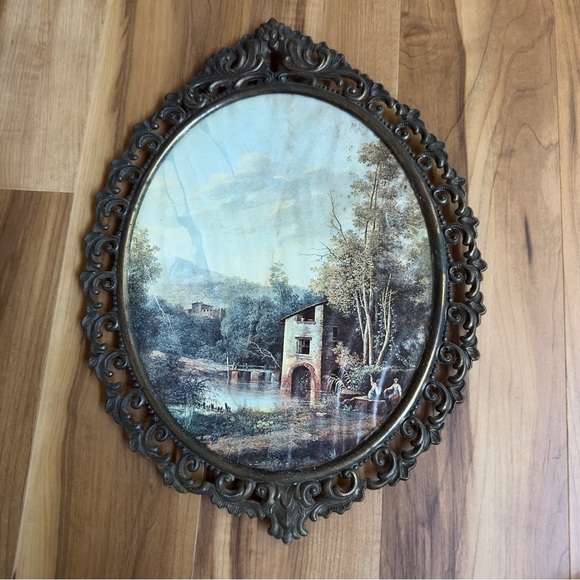 Antique vintage Italian metal Victorian regency rococo art frame wall decor - Picture 1 of 8